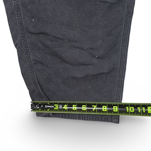 Carhartt B159 Canvas Carpenter Pants Mens 40x32 Black Loose Fit Workwear Utility - Picture 9 of 10